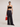 Striped Navy Blue Trousers with Lace Detail