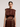 Brown Elastic Waist Top
