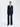 Navy Blue Minimal Belted Jacket